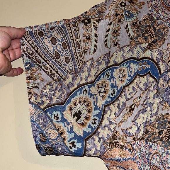 “Apt.9”  Bohemian paisley floral blouse size M - Picture 4 of 12